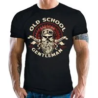 GASOLINE BANDIT® T-Shirt Original Biker Racer Shirt: Old School Gentleman