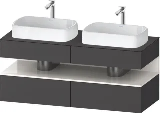 Duravit Qatego Konsolenwaschtischunterbau wandhängend Graphit Matt 1400x550x600 mm - QA4767022490010 QA4767022490010