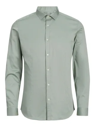 JACK&JONES - JPRBLAPARMA SHIRT L/S NOOS Iceberg Green - Gr. - M