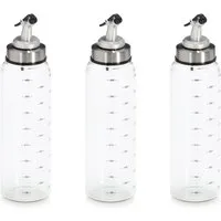 Zeller Present Menage-Set Essig-/Ölflasche, 3-tlg., (Set, 3-tlg), präziser Ausguss, 500 ml