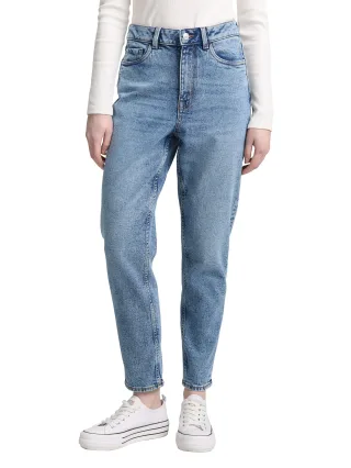 Denim Tom Tailor - TTLINLEY MOM High Waist Ankle Jeans Used Mid Stone Blue Denim - Gr. - 31