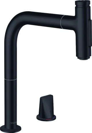Hansgrohe 2-L.Spültischmischer 200 Select 2jet sBox Ausziehbr.M7120-H200 mattschwarz, 73818670 73818670