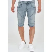 Indicode Jeansshorts Herren Leon Jeans Shorts Herrenshorts Denimshorts mit 5 Taschen
