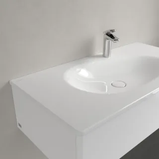 Villeroy und Boch Antao Schrankwaschtisch 4A76ABR1 100x50cm, eckig, 1 Hahnloch, verdeckter Überlauf, weiß C-plus
