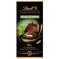 LINDT Schokolade, Lindt Edelbitter Schokolade Mousse Minze gefüllte Schokolade 150g