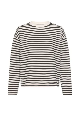 camel active - Sweatshirt aus einem Baumwollmix black/milkwhite st - Gr. - S