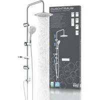 Eisl Brausegarnitur DUSCHTRAUM, Höhe 100,5 cm, 4 Strahlart(en), 3-fach verstellbare Wellness Handbrause mit Antikalk-Noppen
