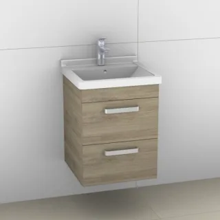 Artiqua 411 Waschtischunterschrank für Starck 3 030348 Sanremo Eiche quer NB, 411-WU2L-D16-7145-428 411-WU2L-D16-7145-428