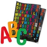 itenga Aufkleber itenga 2x Stickerbogen "Alphabet" (Motiv 170) - 95 Buchstaben Zahlen Z