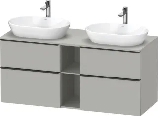 Duravit D-Neo Konsolenwaschtischunterbau wandhängend Betongrau Matt 1400x550x664 mm - DE4970BBD07000 DE4970BBD070000