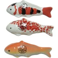 Decoris season decorations Dekofigur, Dekofiguren schwimmender Fisch Porzellan 11cm Koi 1 Stück sortiert