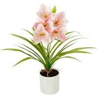 Kunstorchidee Orchidee Phalaenopsis im Topf, I.GE.A., Höhe 40 cm, Blume Kunstblume Seidenblumen Hochzeit Deko Blüte