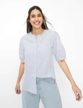 Brax Damen Bluse Style VEA vintage blue, hellblau, Gr. 36