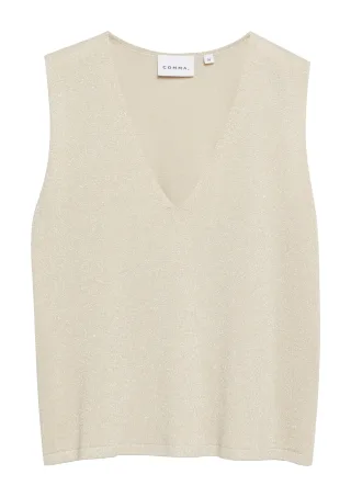 comma - Strickpullunder beige - Gr. - 38