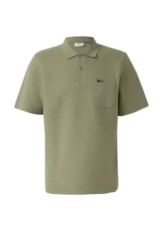 s.Oliver Red Label - Poloshirt im Relaxed Fit mit Brusttasche grün - Gr. - S
