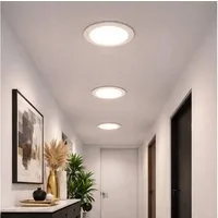 Paulmann LED Einbaustrahler, LED-Leuchtmittel fest verbaut, Warmweiß, 3er LED Set Einbau Alu Strahler rund Gästezimmer Spot Lampen 1-flg