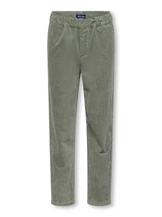 KIDS ONLY - OSJLINUS ALARIC TAP CORDUROY PANT Castor Gray - Gr. - 152