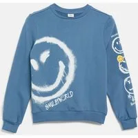 s.Oliver Langarmshirt Sweatshirt Smiley® Sweatshirt mit Front- und Ärmelprint
