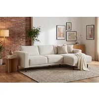Home affaire Ecksofa Sveeva, L-Form, B.238 cm, schwarze Metallfüße, langlebiger Webstoff, mit Wellenunterfederung, viele Farben