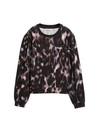 TOM TAILOR Denim - Sweatshirt mit Muster pink/schwarz - Gr. - M