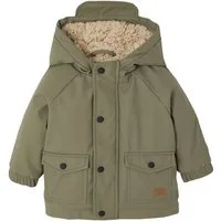 vertbaudet Regenjacke Baby Regenjacke mit Kapuze und Teddyfleece-Futter