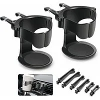FOUORTUNATE-BEE Halterung Auto Getränkehalter 2er Set – Verstellbarer Becherhalter für Lüftung, (Universeller Auto-Becherhalter für Dosen, Flaschen & Kaffeebecher)