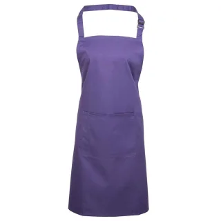 Premier - "Colours Collection" Latzschürze für Herren/Damen Unisex, Tasche (Violett)