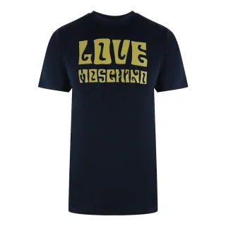 Love Moschino - "Groovy" T-Shirt für Herren, Baumwolle (Dunkles Marineblau)