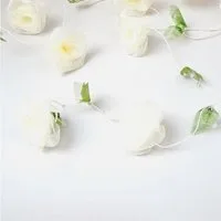 Deko AS Kordel Rosengirlande - creme - 2,5 m - 13 Rosenblüten - 93122 50