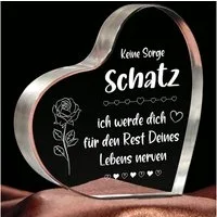 FOUORTUNATE-BEE Dekoobjekt Acryl-Herzbriefbeschwerer als romantisches Geschenk für sie (1 St)