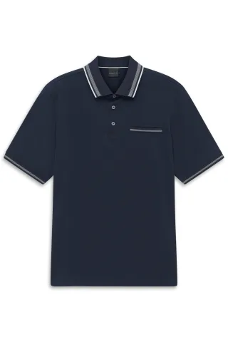 bugatti - Herren Polo 1/2 Arm marine - Gr. - XL