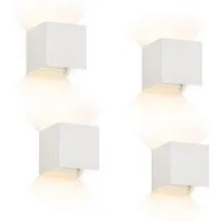 Nettlife LED Wandleuchte LED Wandleuchten Aussen Warmweiß Wandlampe, Außen, LED fest integriert, Warmweiß, Flur Treppenhaus Hauswand