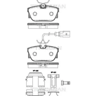 Triscan Bremsbel?ge hinten Seat Alhambra VW California Sharan Transporter