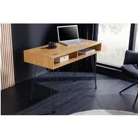 riess-ambiente Schreibtisch STUDIO 110cm natur-Eiche, Stauraum, Hairpin, homeoffice, platzsparend (Einzelartikel, 1-St), Industrial Laptoptisch - ideal für Studio, Wohn- oder Arbeitszimmer