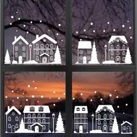 younikat Fensterdekoration younikat Fenster Bilder Winter