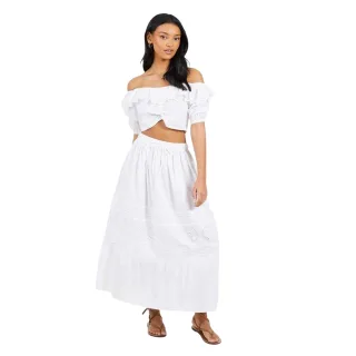 Brave Soul - Kurzes Top für Damen, Schulterfrei (Weiß)