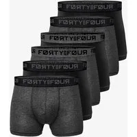 FortyFour Boxershorts Herren Männer Unterhosen Baumwolle Premium Qualität perfekte Passform (Vorteilspack, 6er Pack) S - 7XL