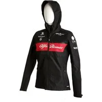 CODE-ZERO Regenjacke Regenjacke Alfa Romeo F1 Team Damen Jacke Übergangsjacke Windjacke mit Kaputze Stumkaputze Outdoor Regen