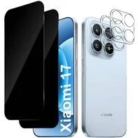 SmartUP Displayschutzglas 2X Schutzglas für Xiaomi 17 Blickschutz Display Kamera Full Screen 9H für Xiaomi 17, 4 Stück, Anti-Spy, Blickschutz, Privacy