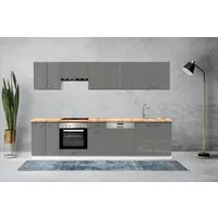 OMILI Küchenzeile OLVIT (Breite 300cm) Fronten 18mm, Softclose,SIND ERWEITERBAR!, Ohne E-Geräten