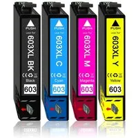 Druckerparadies 4er Pack Druckerpatronen 603 603XL kompatibel mit Epson WF-2870 Tintenpatrone (4-tlg)