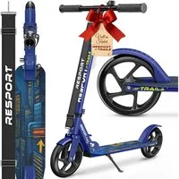 RE:SPORT Cityroller RE:SPORT® Trailz Cityroller Scooter inkl. Tragegurt und Klingel 200mm, (Scooter höhenverstellbar & klappbar, Kinderroller große Räder Kickscooter Kickroller), Cityroller für Kinder & Erwachsene Klingel & Tragegurt