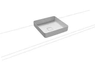Kaldewei Waschtisch-Schale Miena, Modell 3184 ohne Überlauf 400x400, 909506003001 909506003001