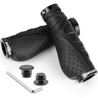 LuxusKollektion Fahrradlenkergriff Fahrrad Lenker Griffe ergonomisch rutschfeste Gummi Aluminium Lock
