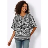 heine Klassische Bluse Druckbluse Kurzarm