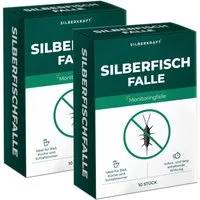 Silberkraft Insektenfalle Silberfischfalle – Effektive Lösung gegen Silberfische & Papierfische, Langzeitwirkung Ohne Giftstoff Effektive Prävention Einfache Anwendung