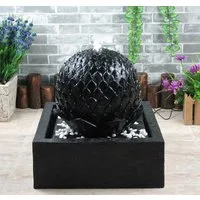 Wehmann Gartenbrunnen Solarbrunnen Lotus, für Ihren Zen-Garten