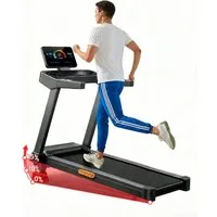 UMAY Laufband 12 voreingestellte Programme Für Zuhause (mit 15 % Steigung, Elektrisches Laufband, Lauffläche 39.5 x 107 cm – max. 180 kg)