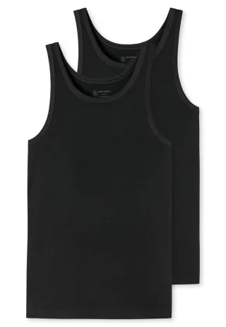 SCHIESSER - 2PACK Unterhemd schwarz - Gr. - 10