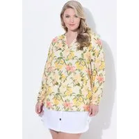 MIAMODA Longbluse Bluse Regular Fit Muster Langarm
